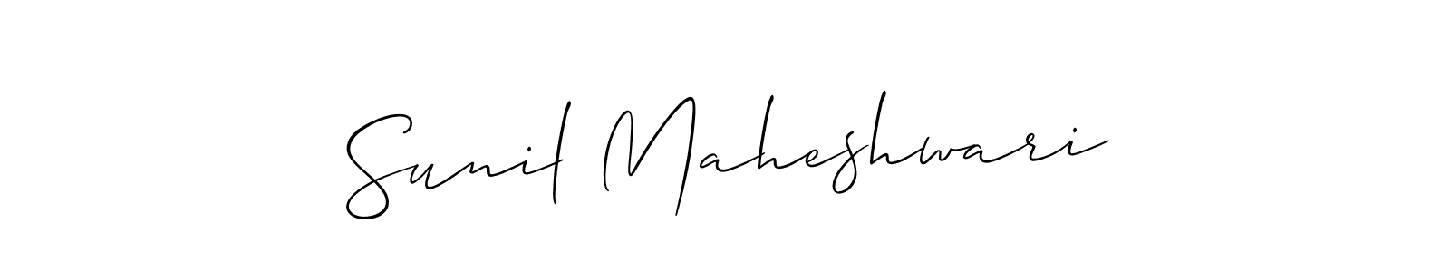 Create a beautiful signature design for name Sunil Maheshwari. With this signature (Allison_Script) fonts, you can make a handwritten signature for free. Sunil Maheshwari signature style 2 images and pictures png