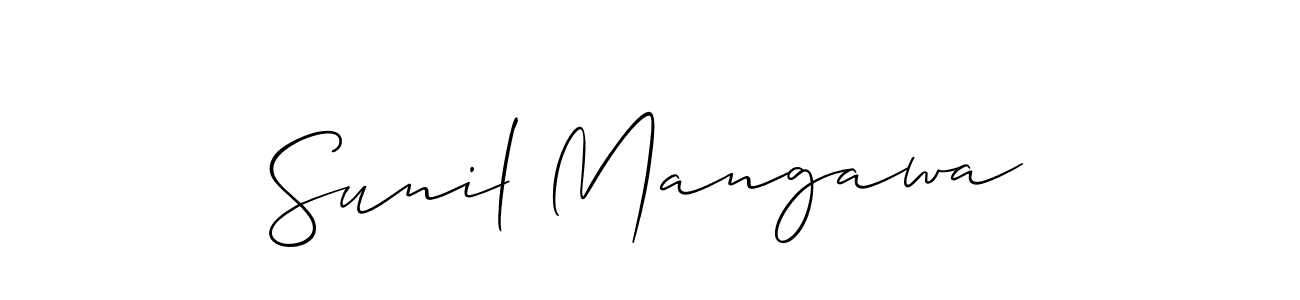 Also we have Sunil Mangawa name is the best signature style. Create professional handwritten signature collection using Allison_Script autograph style. Sunil Mangawa signature style 2 images and pictures png