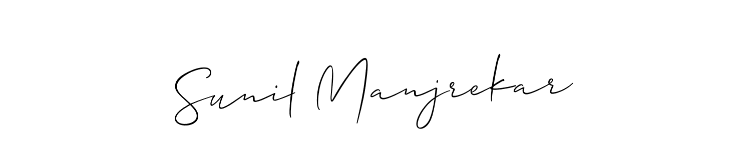 Create a beautiful signature design for name Sunil Manjrekar. With this signature (Allison_Script) fonts, you can make a handwritten signature for free. Sunil Manjrekar signature style 2 images and pictures png