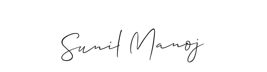 Create a beautiful signature design for name Sunil Manoj. With this signature (Allison_Script) fonts, you can make a handwritten signature for free. Sunil Manoj signature style 2 images and pictures png