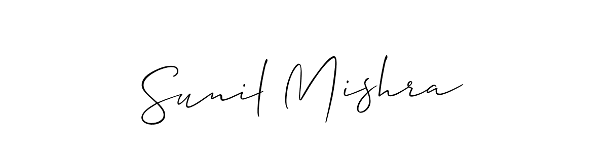 Make a beautiful signature design for name Sunil Mishra. With this signature (Allison_Script) style, you can create a handwritten signature for free. Sunil Mishra signature style 2 images and pictures png