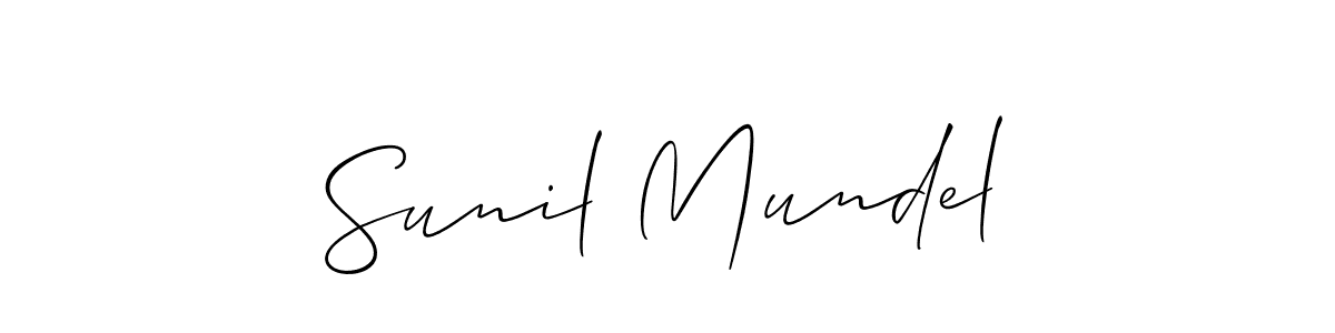 Similarly Allison_Script is the best handwritten signature design. Signature creator online .You can use it as an online autograph creator for name Sunil Mundel. Sunil Mundel signature style 2 images and pictures png
