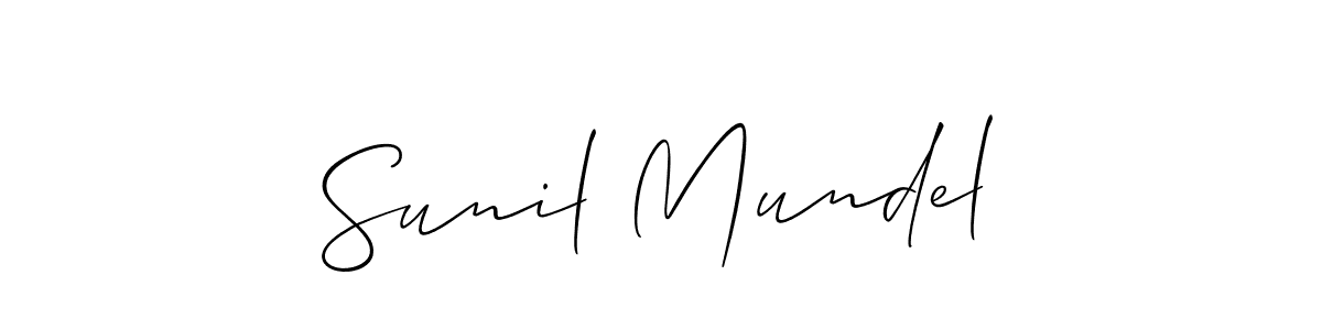 Best and Professional Signature Style for Sunil Mundel. Allison_Script Best Signature Style Collection. Sunil Mundel signature style 2 images and pictures png