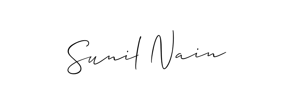 You should practise on your own different ways (Allison_Script) to write your name (Sunil Nain) in signature. don't let someone else do it for you. Sunil Nain signature style 2 images and pictures png