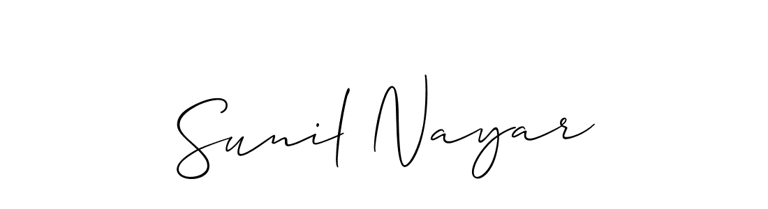 Make a short Sunil Nayar signature style. Manage your documents anywhere anytime using Allison_Script. Create and add eSignatures, submit forms, share and send files easily. Sunil Nayar signature style 2 images and pictures png