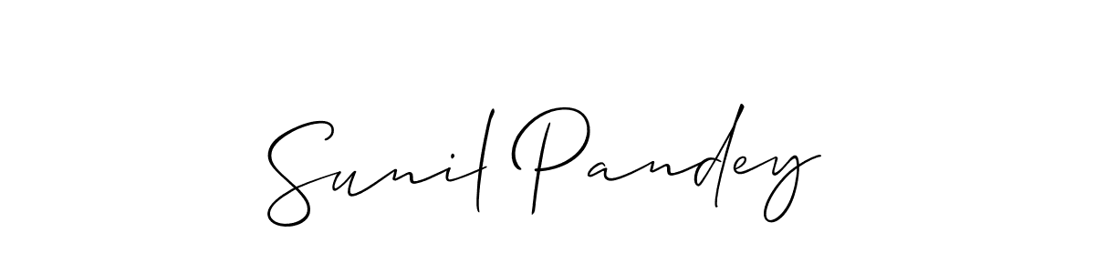 Sunil Pandey stylish signature style. Best Handwritten Sign (Allison_Script) for my name. Handwritten Signature Collection Ideas for my name Sunil Pandey. Sunil Pandey signature style 2 images and pictures png