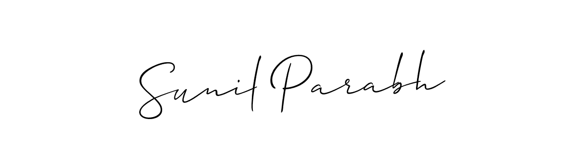 Best and Professional Signature Style for Sunil Parabh. Allison_Script Best Signature Style Collection. Sunil Parabh signature style 2 images and pictures png