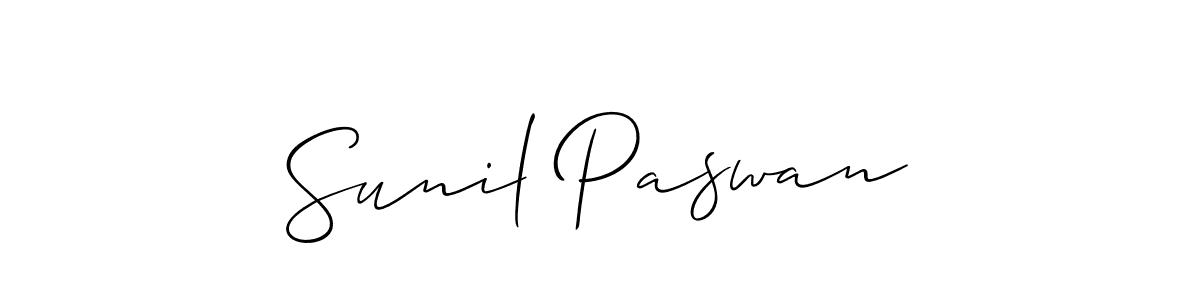 Design your own signature with our free online signature maker. With this signature software, you can create a handwritten (Allison_Script) signature for name Sunil Paswan. Sunil Paswan signature style 2 images and pictures png