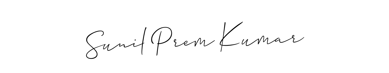 How to make Sunil Prem Kumar signature? Allison_Script is a professional autograph style. Create handwritten signature for Sunil Prem Kumar name. Sunil Prem Kumar signature style 2 images and pictures png