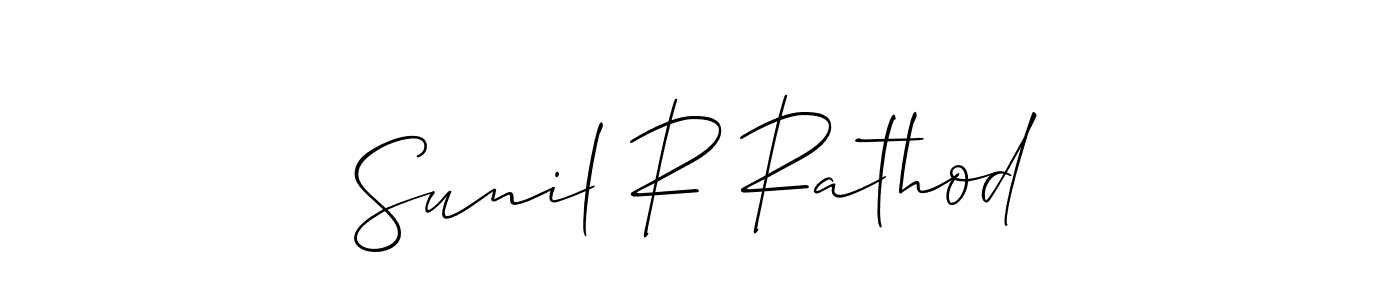 Design your own signature with our free online signature maker. With this signature software, you can create a handwritten (Allison_Script) signature for name Sunil R Rathod. Sunil R Rathod signature style 2 images and pictures png