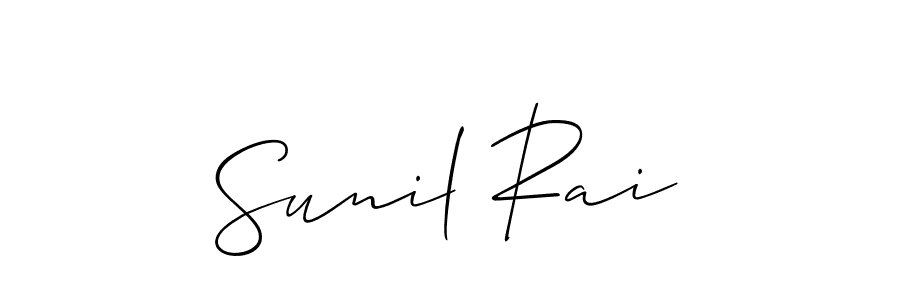 Also we have Sunil Rai name is the best signature style. Create professional handwritten signature collection using Allison_Script autograph style. Sunil Rai signature style 2 images and pictures png