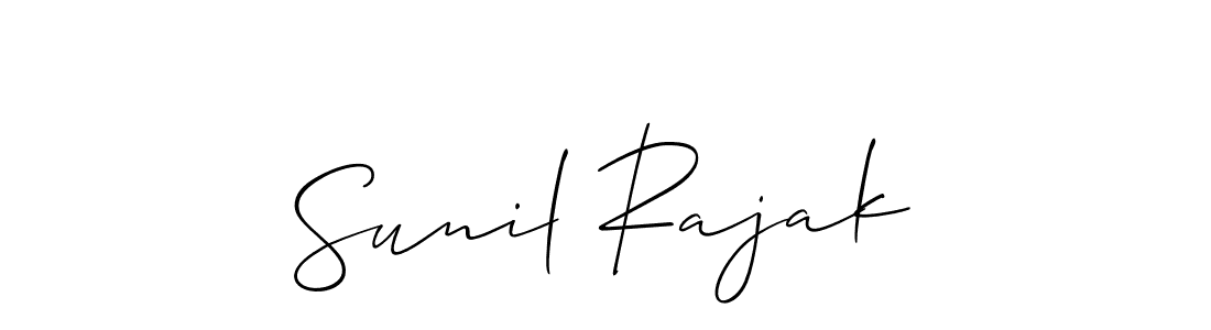 You should practise on your own different ways (Allison_Script) to write your name (Sunil Rajak) in signature. don't let someone else do it for you. Sunil Rajak signature style 2 images and pictures png