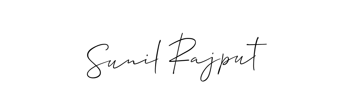 How to make Sunil Rajput name signature. Use Allison_Script style for creating short signs online. This is the latest handwritten sign. Sunil Rajput signature style 2 images and pictures png