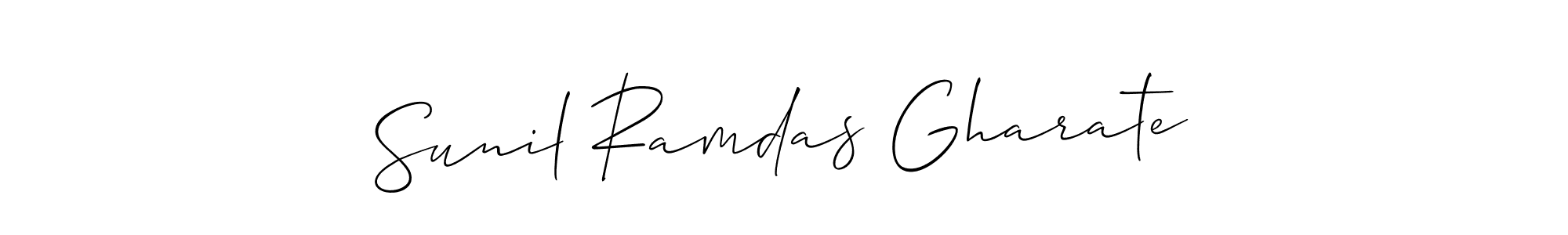 How to make Sunil Ramdas Gharate signature? Allison_Script is a professional autograph style. Create handwritten signature for Sunil Ramdas Gharate name. Sunil Ramdas Gharate signature style 2 images and pictures png