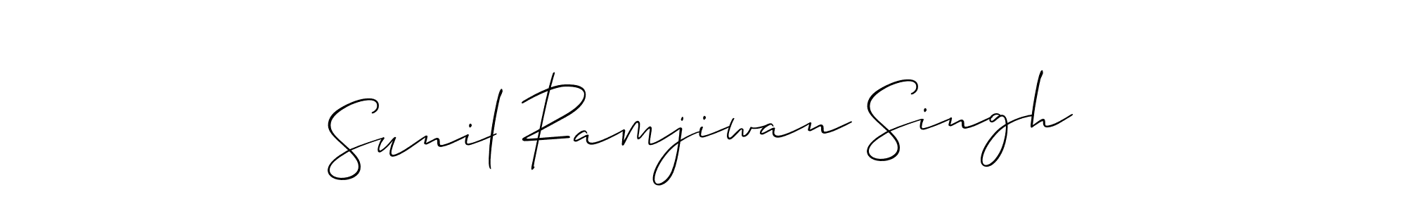 It looks lik you need a new signature style for name Sunil Ramjiwan Singh. Design unique handwritten (Allison_Script) signature with our free signature maker in just a few clicks. Sunil Ramjiwan Singh signature style 2 images and pictures png