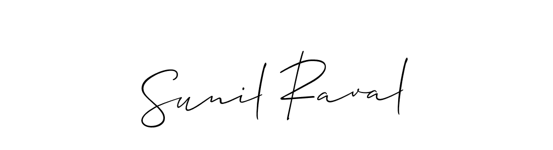 Sunil Raval stylish signature style. Best Handwritten Sign (Allison_Script) for my name. Handwritten Signature Collection Ideas for my name Sunil Raval. Sunil Raval signature style 2 images and pictures png