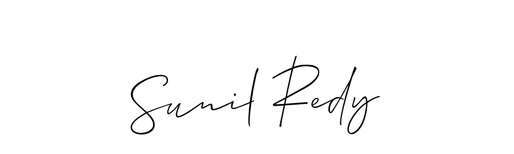 How to make Sunil Redy signature? Allison_Script is a professional autograph style. Create handwritten signature for Sunil Redy name. Sunil Redy signature style 2 images and pictures png