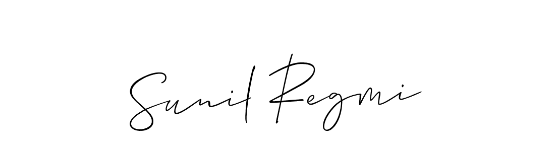 Allison_Script is a professional signature style that is perfect for those who want to add a touch of class to their signature. It is also a great choice for those who want to make their signature more unique. Get Sunil Regmi name to fancy signature for free. Sunil Regmi signature style 2 images and pictures png