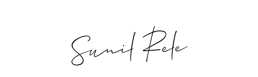 Sunil Rele stylish signature style. Best Handwritten Sign (Allison_Script) for my name. Handwritten Signature Collection Ideas for my name Sunil Rele. Sunil Rele signature style 2 images and pictures png
