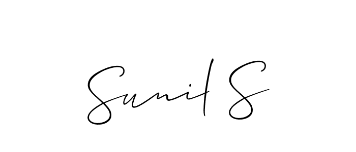 Sunil S stylish signature style. Best Handwritten Sign (Allison_Script) for my name. Handwritten Signature Collection Ideas for my name Sunil S. Sunil S signature style 2 images and pictures png