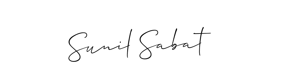 Make a beautiful signature design for name Sunil Sabat. With this signature (Allison_Script) style, you can create a handwritten signature for free. Sunil Sabat signature style 2 images and pictures png