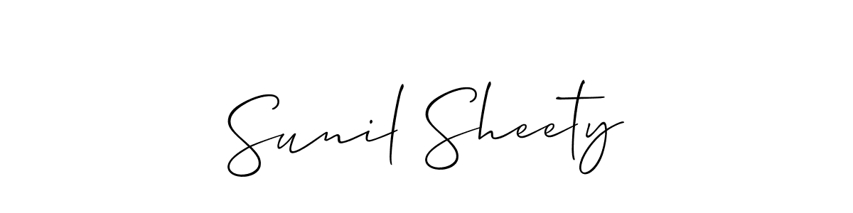 Create a beautiful signature design for name Sunil Sheety. With this signature (Allison_Script) fonts, you can make a handwritten signature for free. Sunil Sheety signature style 2 images and pictures png