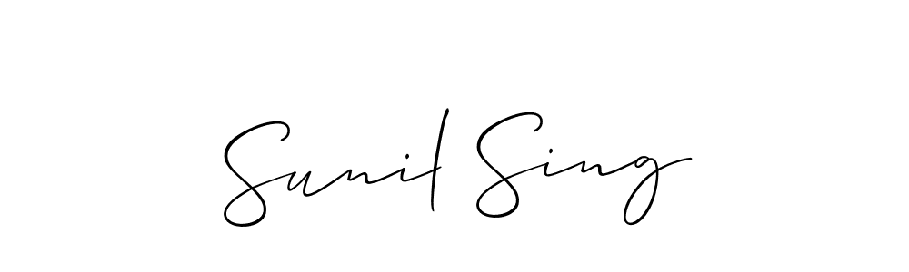 Also we have Sunil Sing name is the best signature style. Create professional handwritten signature collection using Allison_Script autograph style. Sunil Sing signature style 2 images and pictures png