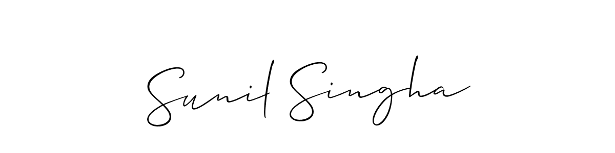 Also we have Sunil Singha name is the best signature style. Create professional handwritten signature collection using Allison_Script autograph style. Sunil Singha signature style 2 images and pictures png