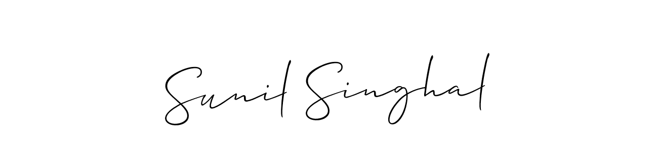 How to make Sunil Singhal signature? Allison_Script is a professional autograph style. Create handwritten signature for Sunil Singhal name. Sunil Singhal signature style 2 images and pictures png