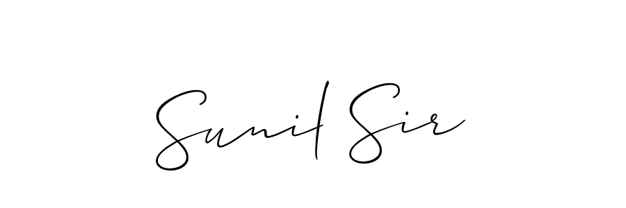 Best and Professional Signature Style for Sunil Sir. Allison_Script Best Signature Style Collection. Sunil Sir signature style 2 images and pictures png