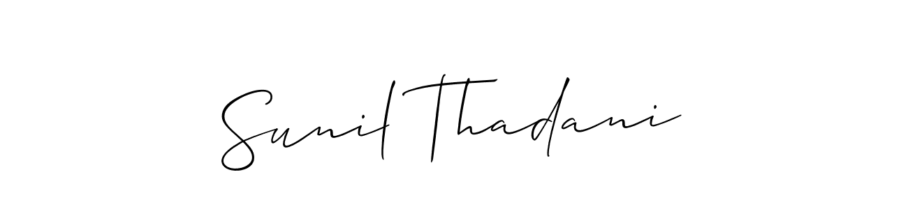 How to Draw Sunil Thadani signature style? Allison_Script is a latest design signature styles for name Sunil Thadani. Sunil Thadani signature style 2 images and pictures png