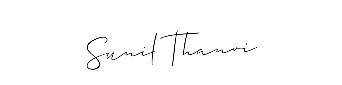Sunil Thanvi stylish signature style. Best Handwritten Sign (Allison_Script) for my name. Handwritten Signature Collection Ideas for my name Sunil Thanvi. Sunil Thanvi signature style 2 images and pictures png