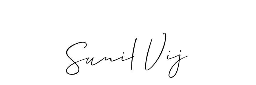 Sunil Vij stylish signature style. Best Handwritten Sign (Allison_Script) for my name. Handwritten Signature Collection Ideas for my name Sunil Vij. Sunil Vij signature style 2 images and pictures png