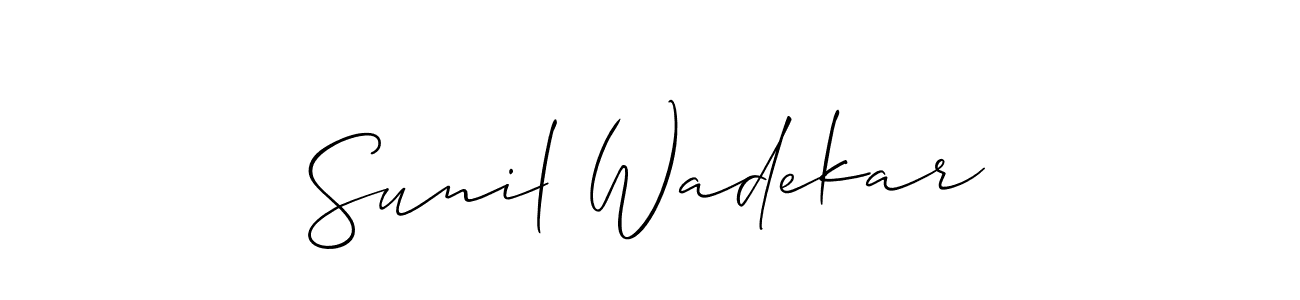 Make a short Sunil Wadekar signature style. Manage your documents anywhere anytime using Allison_Script. Create and add eSignatures, submit forms, share and send files easily. Sunil Wadekar signature style 2 images and pictures png