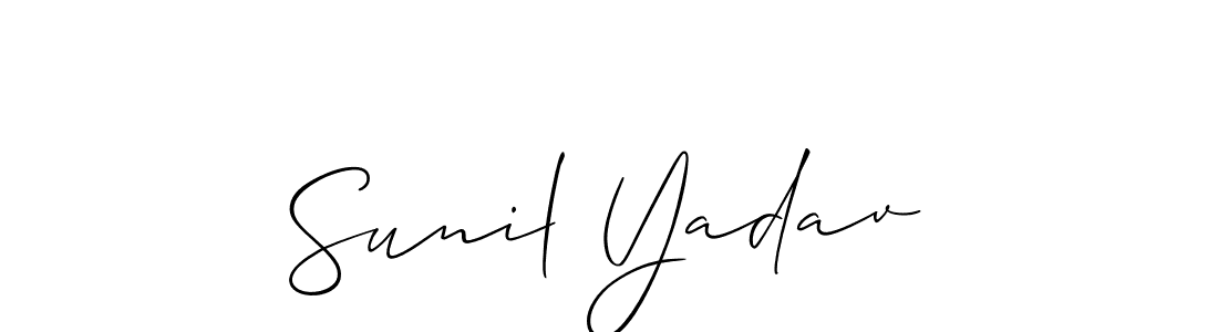 How to make Sunil Yadav signature? Allison_Script is a professional autograph style. Create handwritten signature for Sunil Yadav name. Sunil Yadav signature style 2 images and pictures png