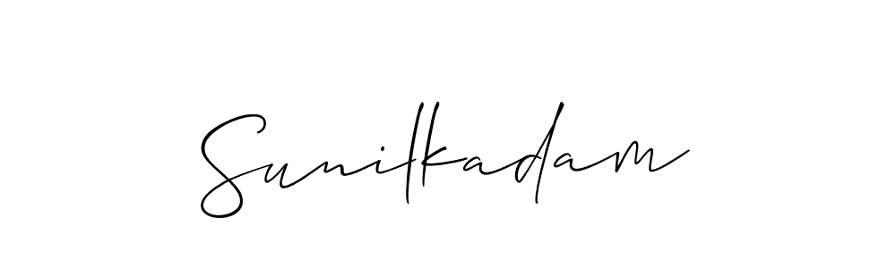 Also You can easily find your signature by using the search form. We will create Sunilkadam name handwritten signature images for you free of cost using Allison_Script sign style. Sunilkadam signature style 2 images and pictures png