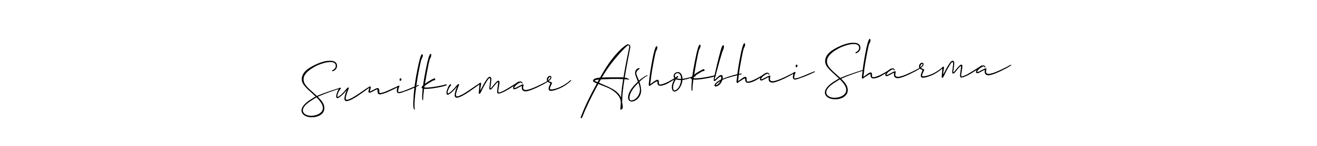 Make a beautiful signature design for name Sunilkumar Ashokbhai Sharma. Use this online signature maker to create a handwritten signature for free. Sunilkumar Ashokbhai Sharma signature style 2 images and pictures png
