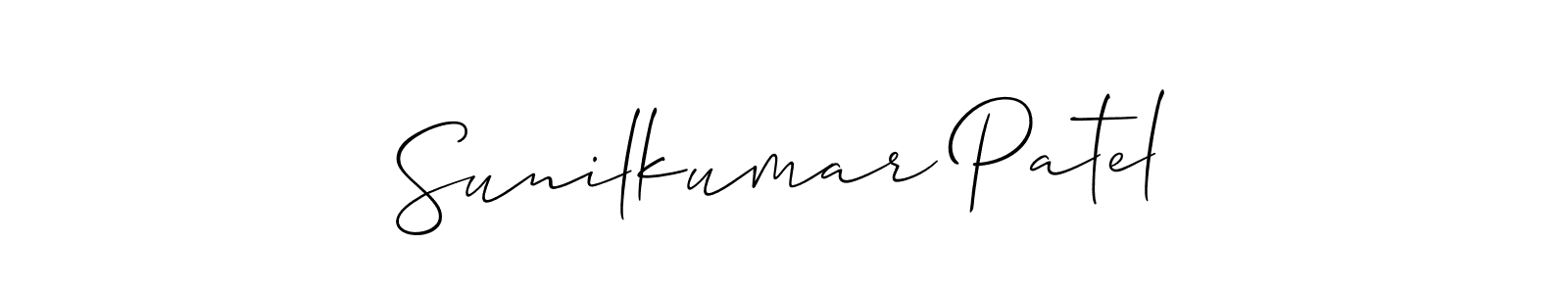 You should practise on your own different ways (Allison_Script) to write your name (Sunilkumar Patel) in signature. don't let someone else do it for you. Sunilkumar Patel signature style 2 images and pictures png