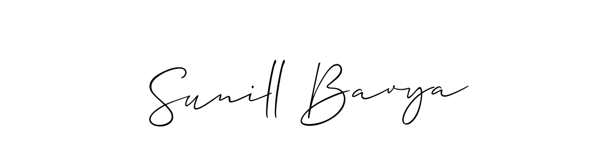 Design your own signature with our free online signature maker. With this signature software, you can create a handwritten (Allison_Script) signature for name Sunill Bavya. Sunill Bavya signature style 2 images and pictures png