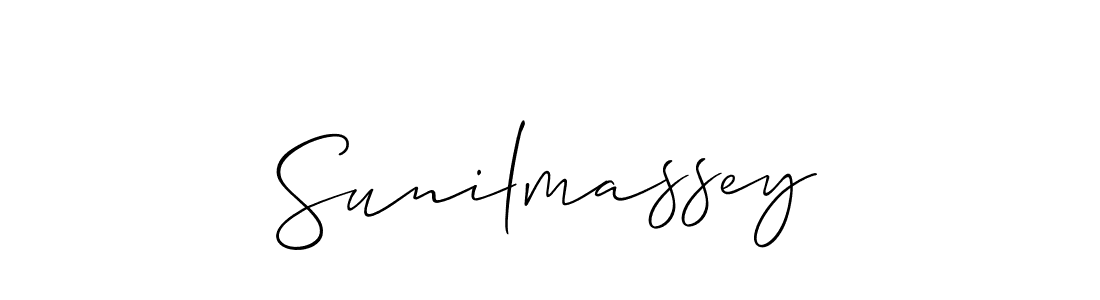 How to make Sunilmassey signature? Allison_Script is a professional autograph style. Create handwritten signature for Sunilmassey name. Sunilmassey signature style 2 images and pictures png