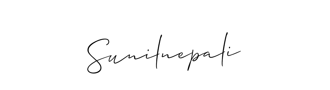 Sunilnepali stylish signature style. Best Handwritten Sign (Allison_Script) for my name. Handwritten Signature Collection Ideas for my name Sunilnepali. Sunilnepali signature style 2 images and pictures png