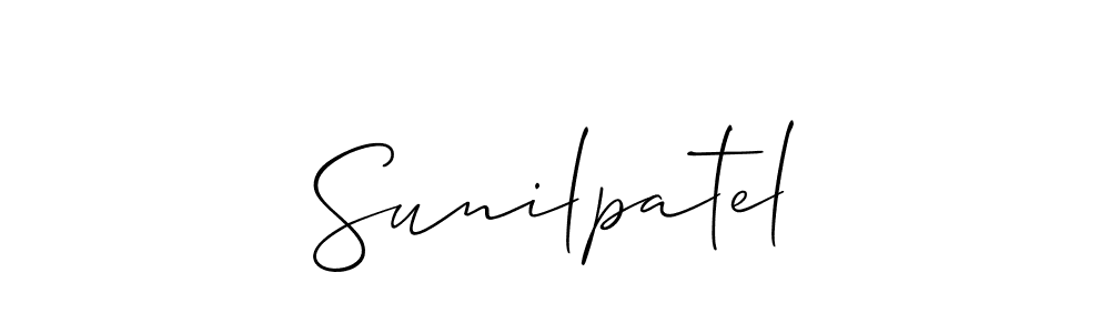 How to make Sunilpatel signature? Allison_Script is a professional autograph style. Create handwritten signature for Sunilpatel name. Sunilpatel signature style 2 images and pictures png