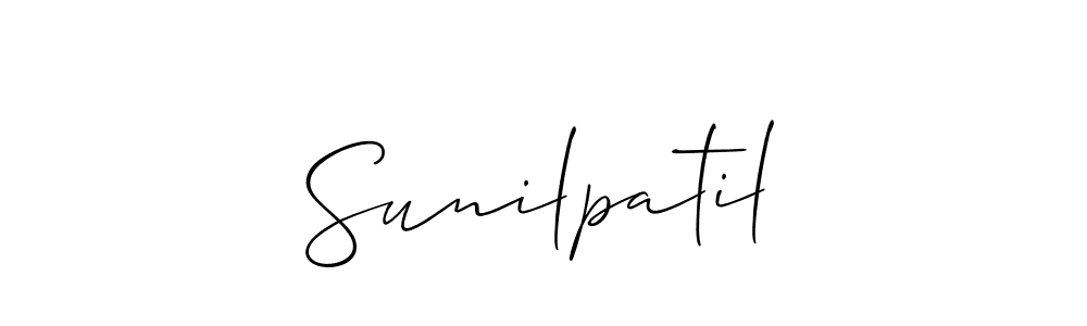 Sunilpatil stylish signature style. Best Handwritten Sign (Allison_Script) for my name. Handwritten Signature Collection Ideas for my name Sunilpatil. Sunilpatil signature style 2 images and pictures png