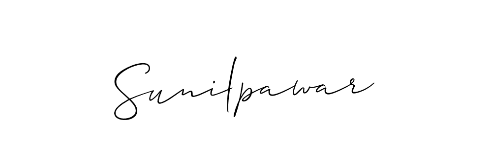 Make a beautiful signature design for name Sunilpawar. With this signature (Allison_Script) style, you can create a handwritten signature for free. Sunilpawar signature style 2 images and pictures png