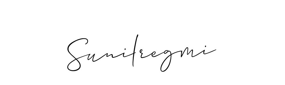How to make Sunilregmi name signature. Use Allison_Script style for creating short signs online. This is the latest handwritten sign. Sunilregmi signature style 2 images and pictures png