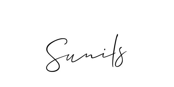 Best and Professional Signature Style for Sunils. Allison_Script Best Signature Style Collection. Sunils signature style 2 images and pictures png