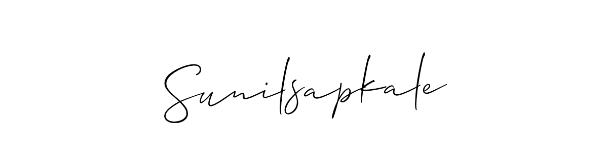 You should practise on your own different ways (Allison_Script) to write your name (Sunilsapkale) in signature. don't let someone else do it for you. Sunilsapkale signature style 2 images and pictures png