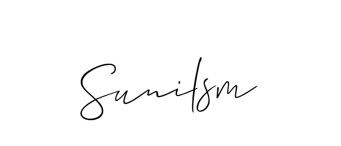 How to make Sunilsm name signature. Use Allison_Script style for creating short signs online. This is the latest handwritten sign. Sunilsm signature style 2 images and pictures png