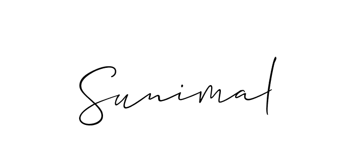 Make a short Sunimal signature style. Manage your documents anywhere anytime using Allison_Script. Create and add eSignatures, submit forms, share and send files easily. Sunimal signature style 2 images and pictures png