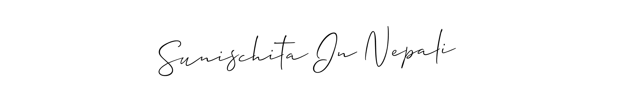 Sunischita In Nepali stylish signature style. Best Handwritten Sign (Allison_Script) for my name. Handwritten Signature Collection Ideas for my name Sunischita In Nepali. Sunischita In Nepali signature style 2 images and pictures png